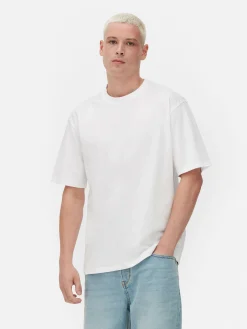 Tops Und T-Shirts|Primark Baumwoll-T-Shirt In Lässiger Passform Weiß