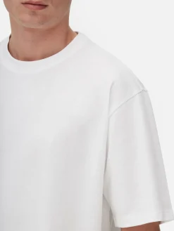 Tops Und T-Shirts|Primark Baumwoll-T-Shirt In Lässiger Passform Weiß