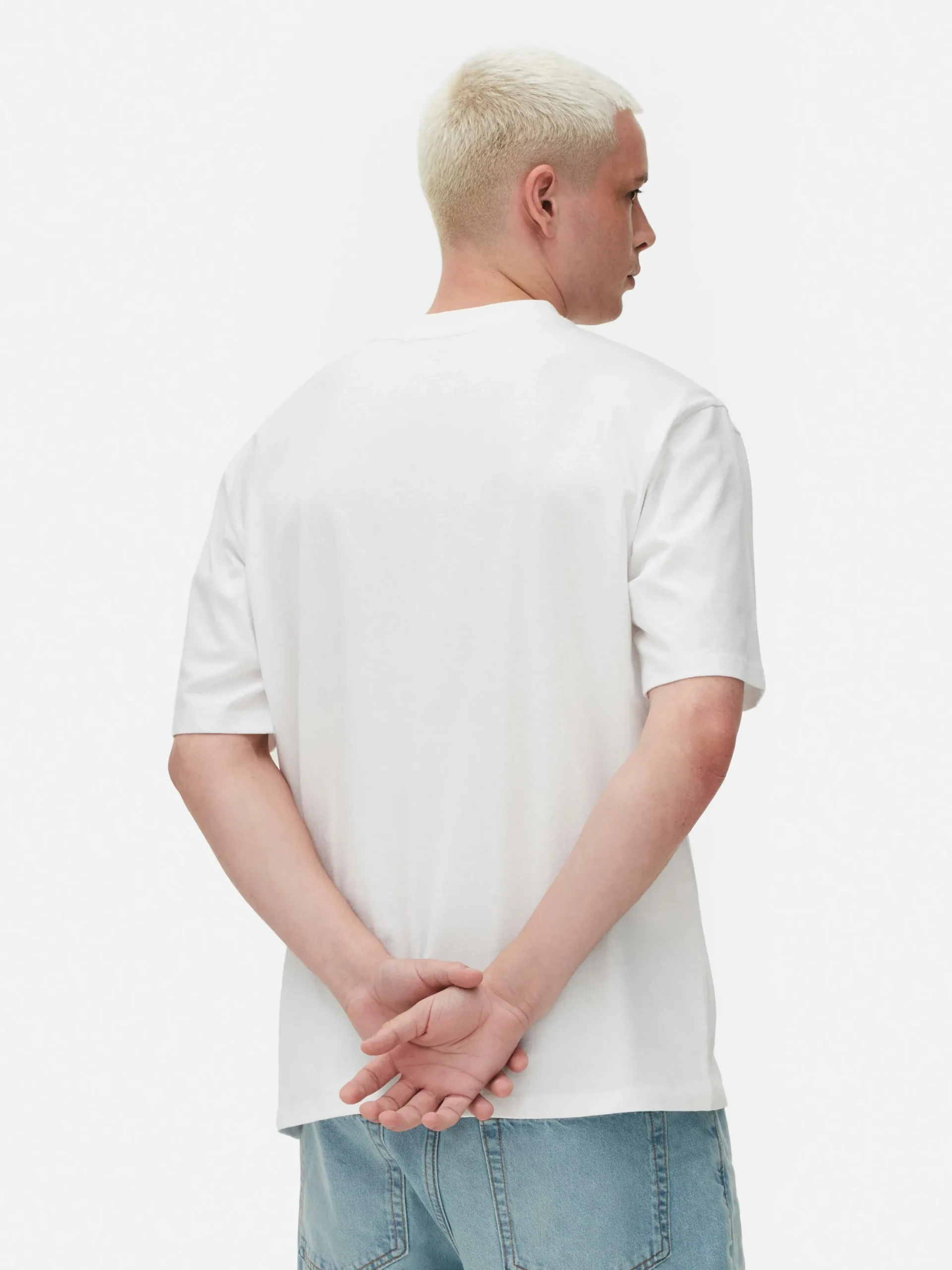 Tops Und T-Shirts|Primark Baumwoll-T-Shirt In Lässiger Passform Weiß