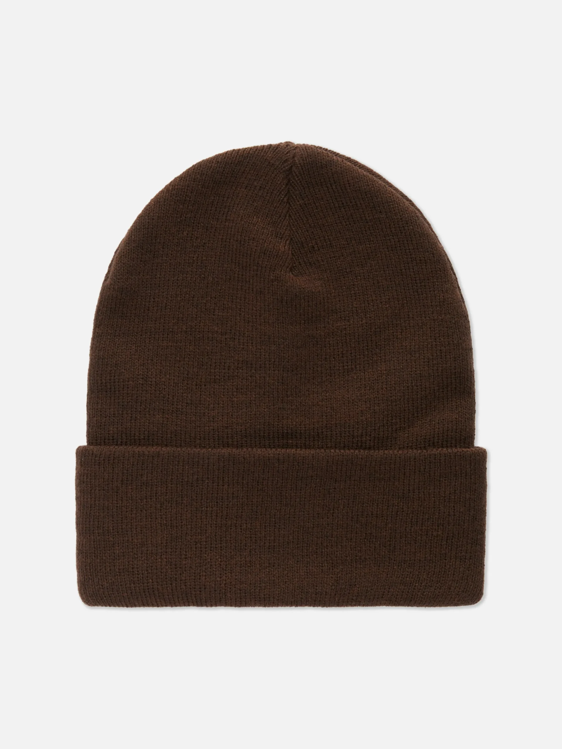 Mützen, Handschuhe Und Schals|Primark Beanie Mit Breitem Umschlag Schokoladenbraun