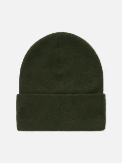 Mützen, Handschuhe Und Schals|Primark Beanie Mit Breitem Umschlag Dunkelgrün