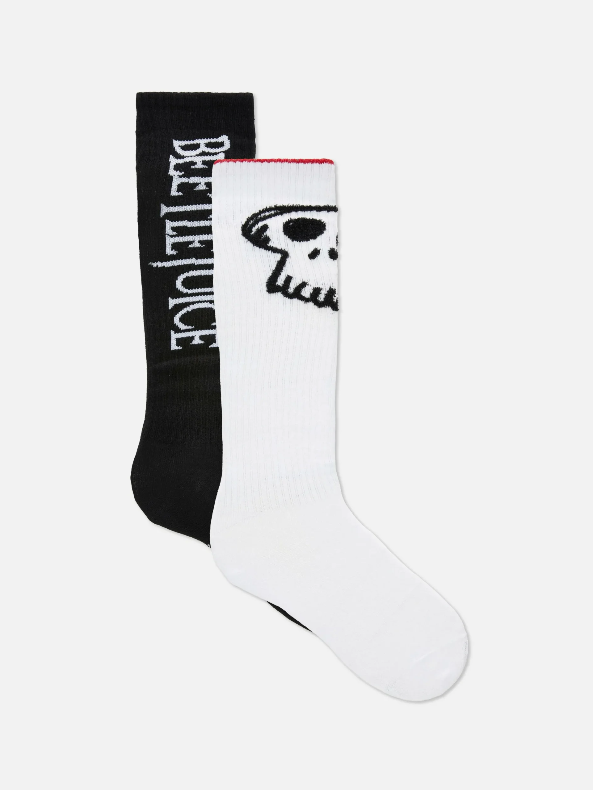 Beetlejuice|Halloween Alle|Primark „Beetlejuice“ Crew-Socken, 2er-Pack Violett