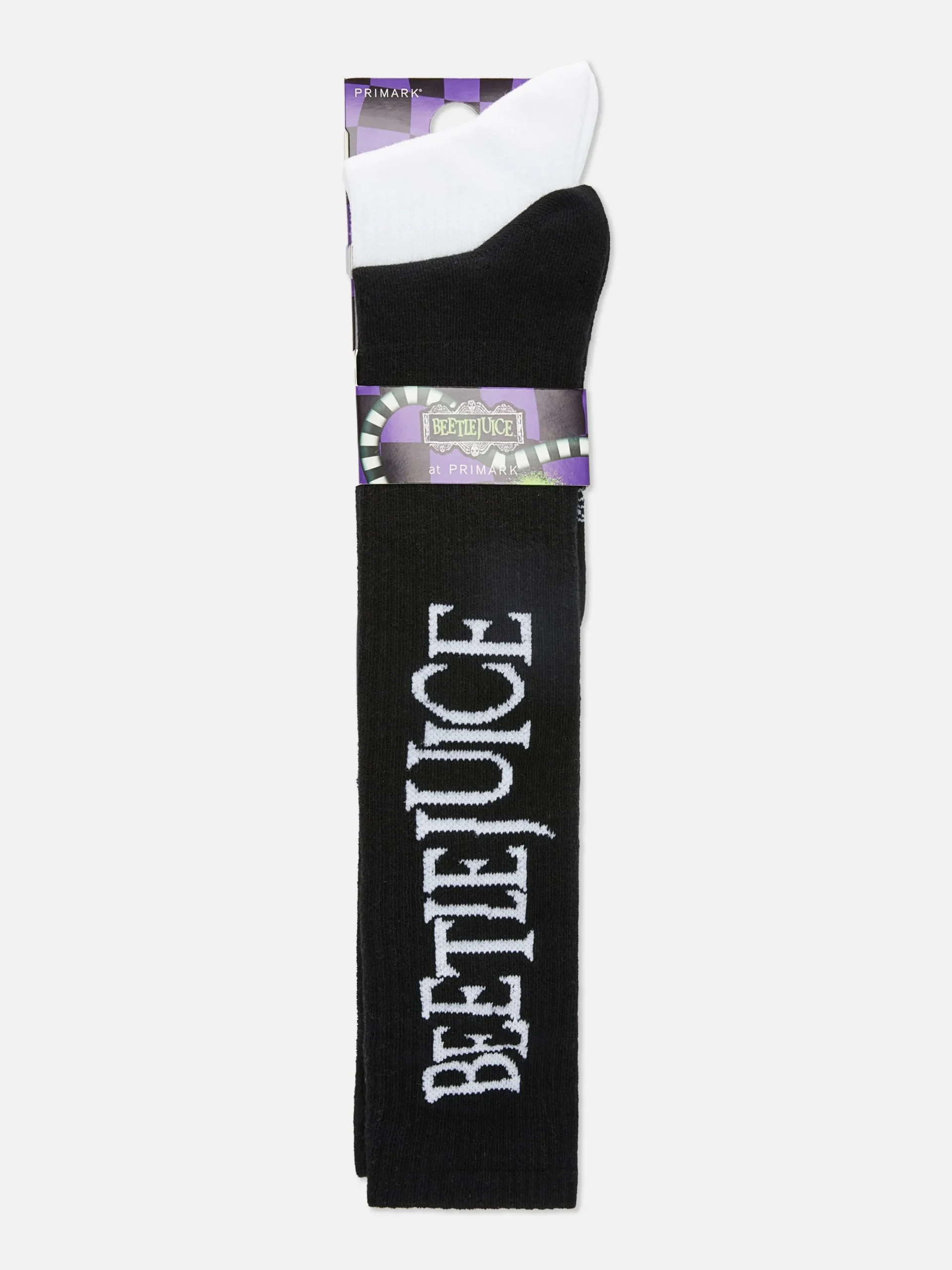 Beetlejuice|Halloween Alle|Primark „Beetlejuice“ Crew-Socken, 2er-Pack Violett