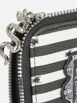 Beetlejuice|Halloween-Accessoires|Primark „Beetlejuice“ Portemonnaie Mit Reißverschluss Schwarz/Weiß
