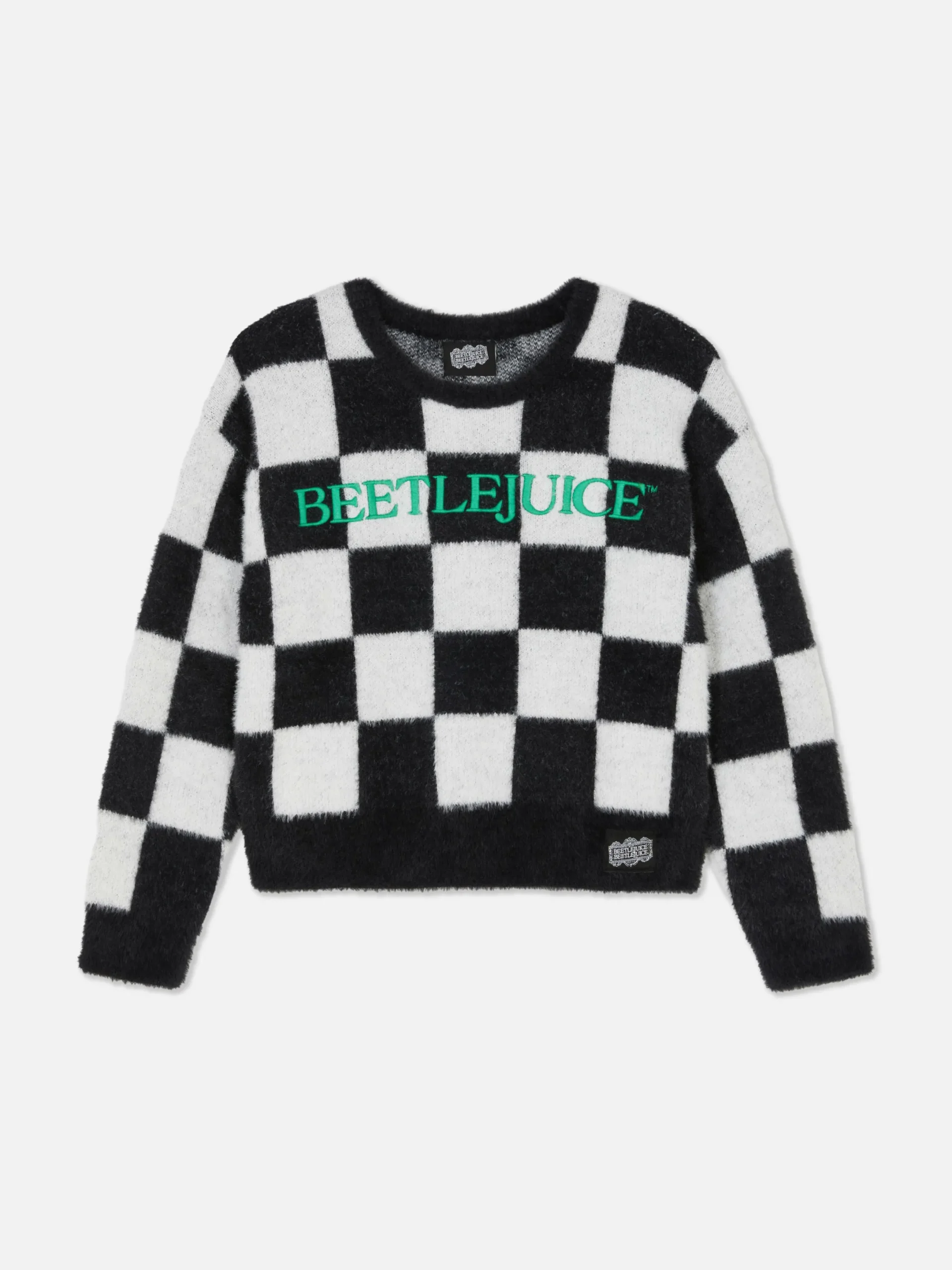Beetlejuice|Halloween Alle|Primark „Beetlejuice“ Pullover Mit Karomuster Schwarz/Weiß