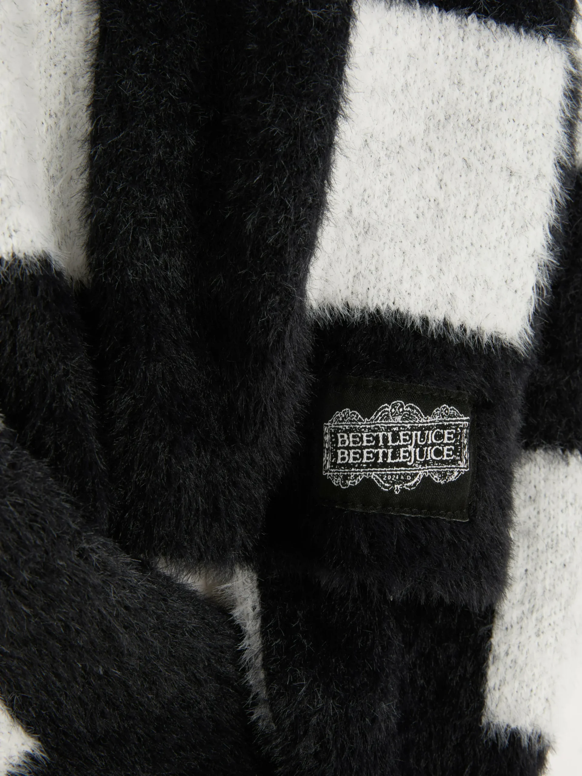 Beetlejuice|Halloween Alle|Primark „Beetlejuice“ Pullover Mit Karomuster Schwarz/Weiß