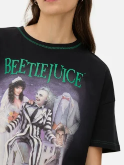 Beetlejuice|Halloween Alle|Primark „Beetlejuice“ Schlafanzug Mit Logo Schwarz