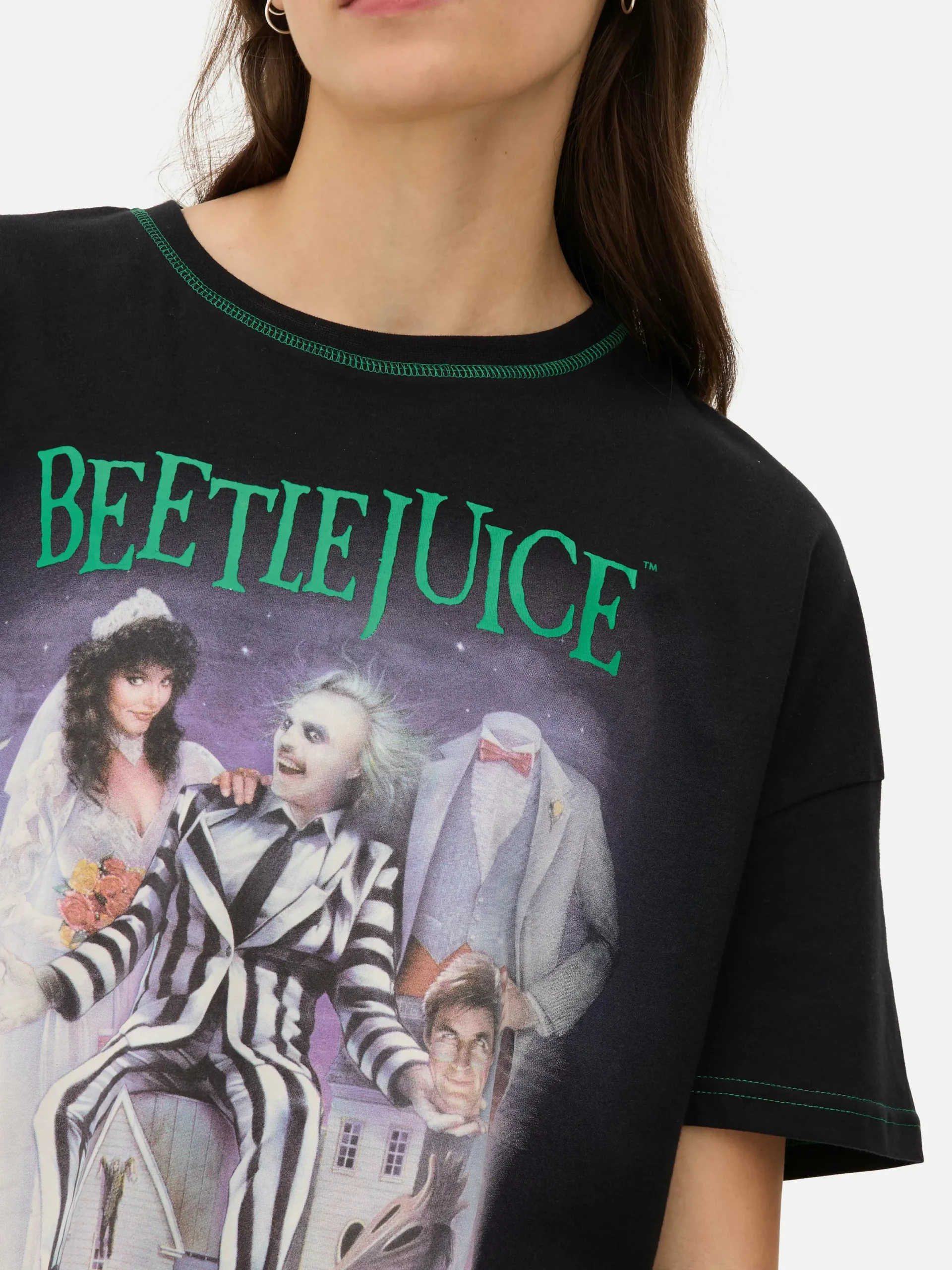 Beetlejuice|Halloween Alle|Primark „Beetlejuice“ Schlafanzug Mit Logo Schwarz