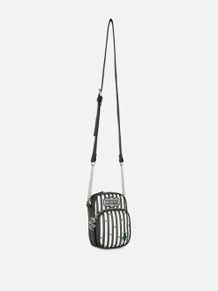 Beetlejuice|Halloween-Accessoires|Primark „Beetlejuice“ Smartphone-Tasche Schwarz/Weiß