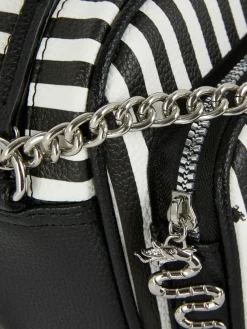 Beetlejuice|Halloween-Accessoires|Primark „Beetlejuice“ Umhängetasche Schwarz/Weiß