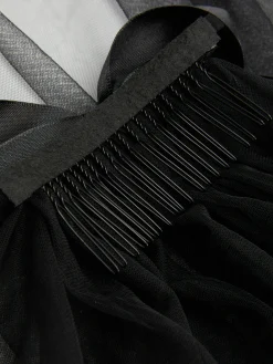 Gothic-Kleidung|Haarschmuck|Primark „Beetlejuice X Colleen Atwood“ Tüllschleier Schwarz