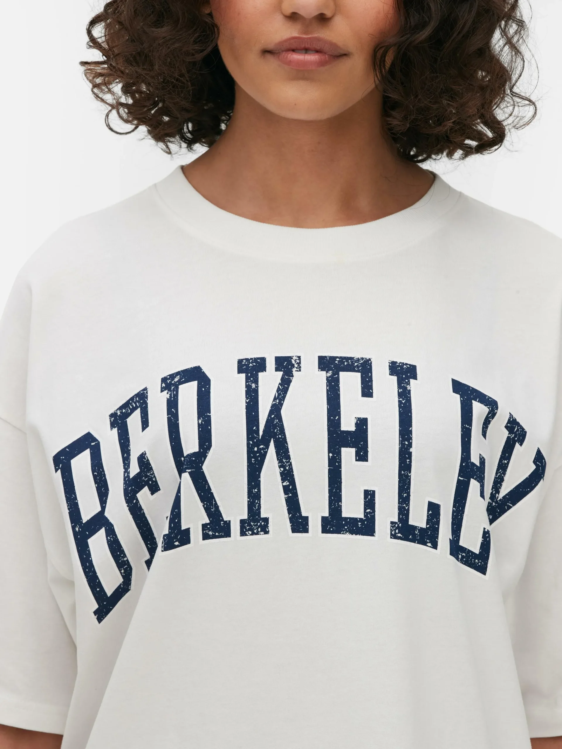 Tops Und T-Shirts|Primark „Berkeley“ T-Shirt Im Oversized-Look Elfenbeinfarben