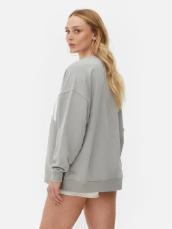 Hoodies Und Sweatshirts|Primark „Berlin“ Sweatshirt Im Oversized-Look Grau