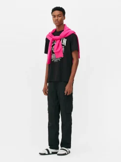Tops Und T-Shirts|Primark „Berlin“ T-Shirt Im College-Stil Schwarz