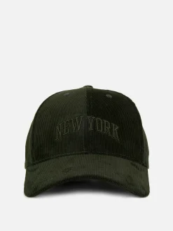 Mützen, Handschuhe Und Schals|Primark Bestickte Basecap Aus Cord Khakifarben