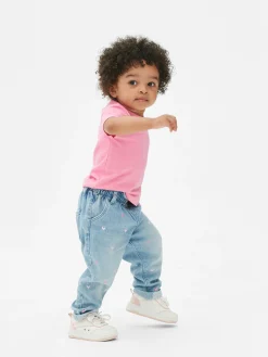 Hosen Und Leggings|Primark Bestickte Denim-Jeans Mit Herzmotiv Mittelblau