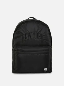 Taschen Und Portemonnaies|Primark Bestickter „New York“ Rucksack Schwarz