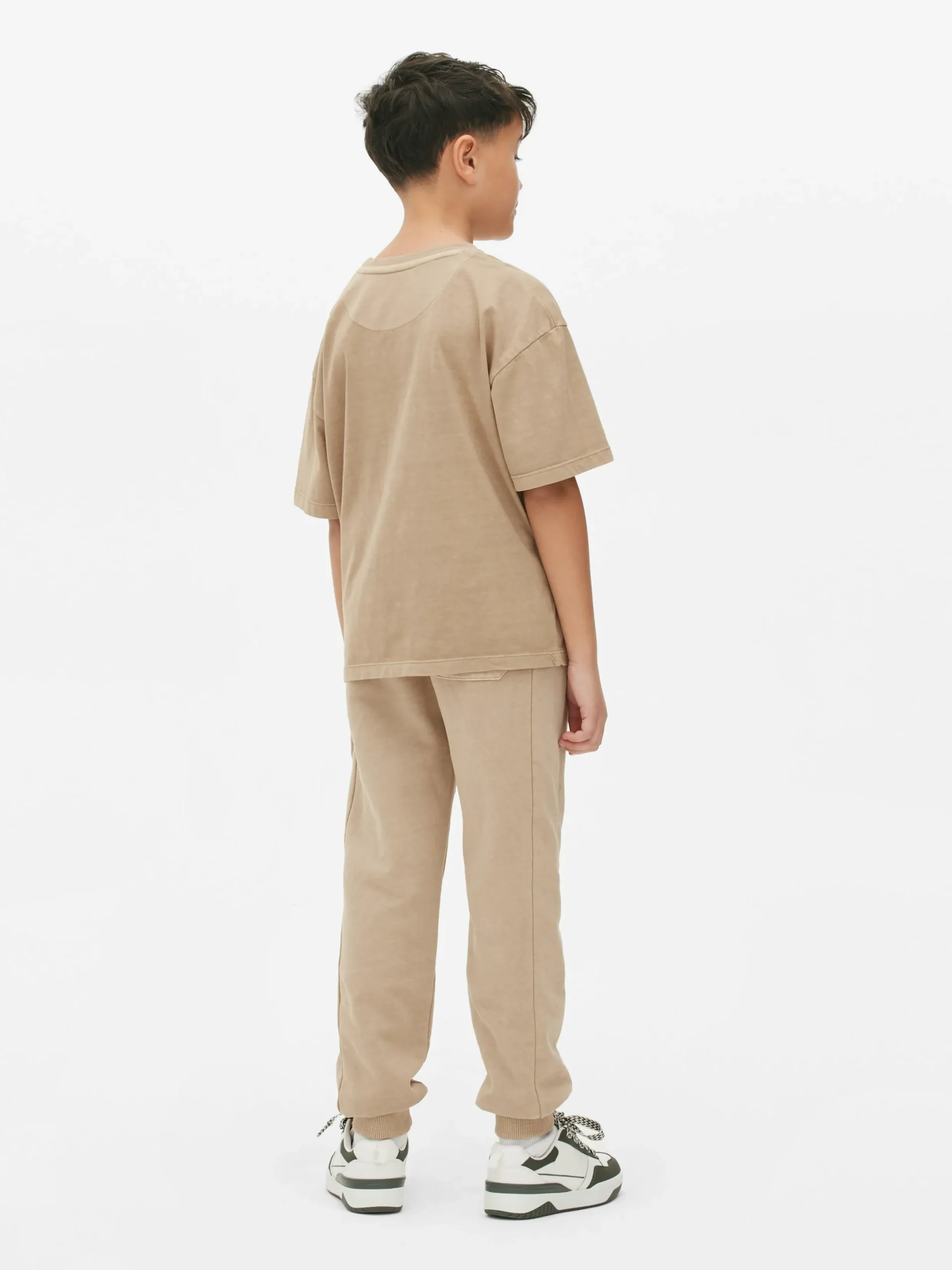 Tops Und T-Shirts|Primark Besticktes, Kurzärmeliges T-Shirt (Teeny Boys) Steinfarben