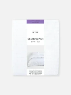 Bettwäsche Und Sets|Primark Bettwäscheset Aus Seersucker, Super-Kingsize Weiß