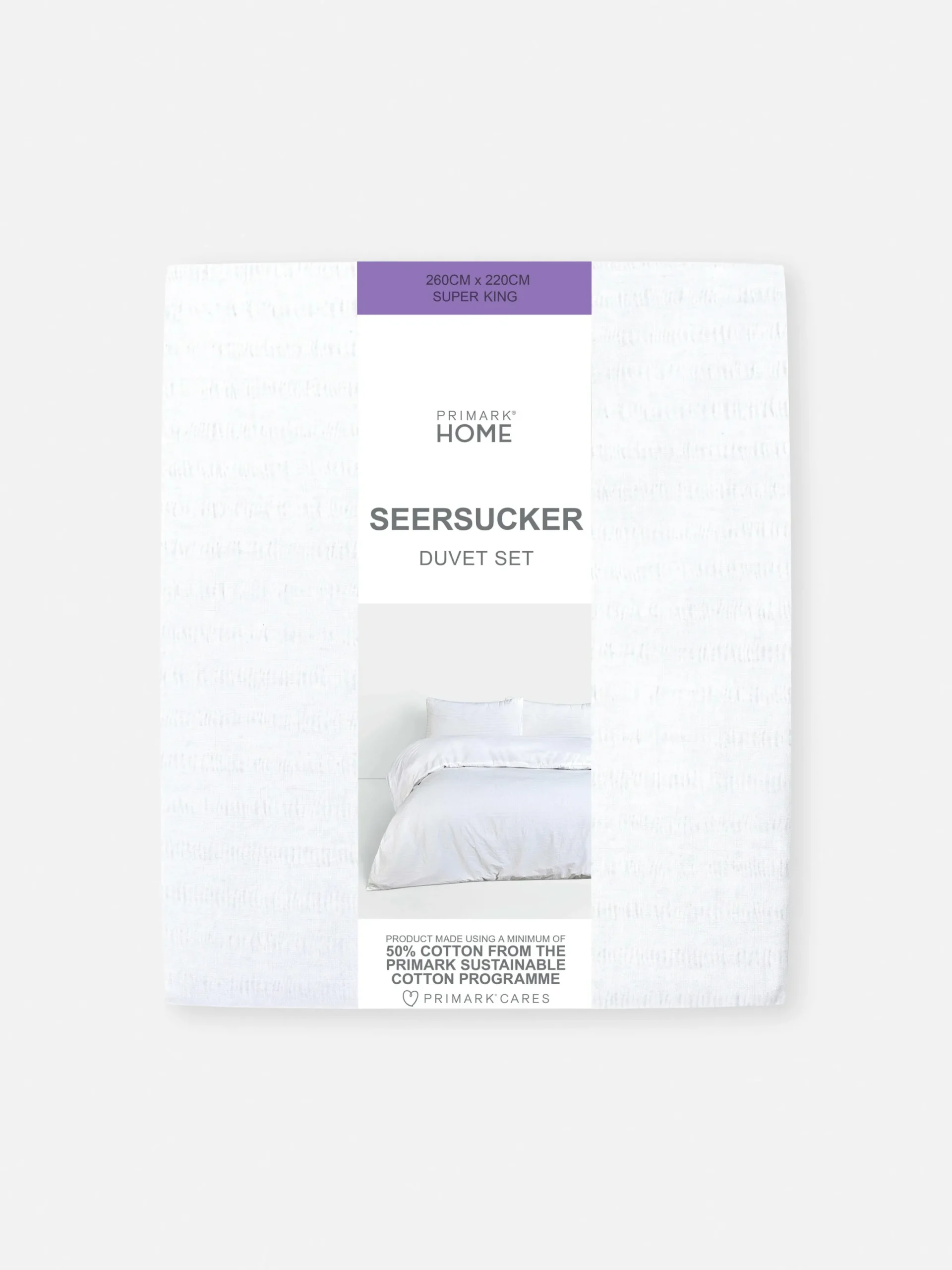 Bettwäsche Und Sets|Primark Bettwäscheset Aus Seersucker, Super-Kingsize Weiß