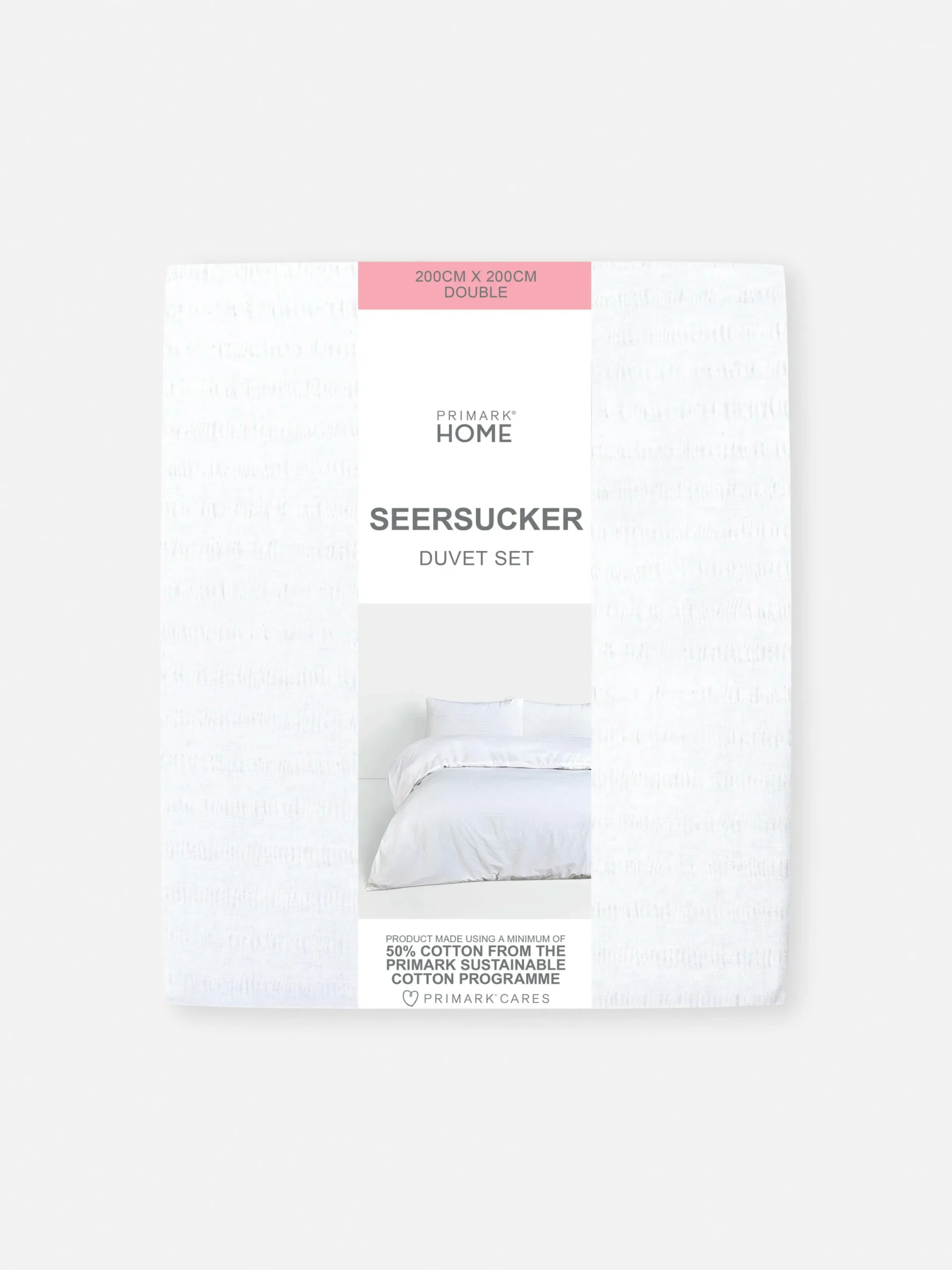 Bettwäsche Und Sets|Primark Bettwäscheset Aus Seersucker, Doppelbett Weiß