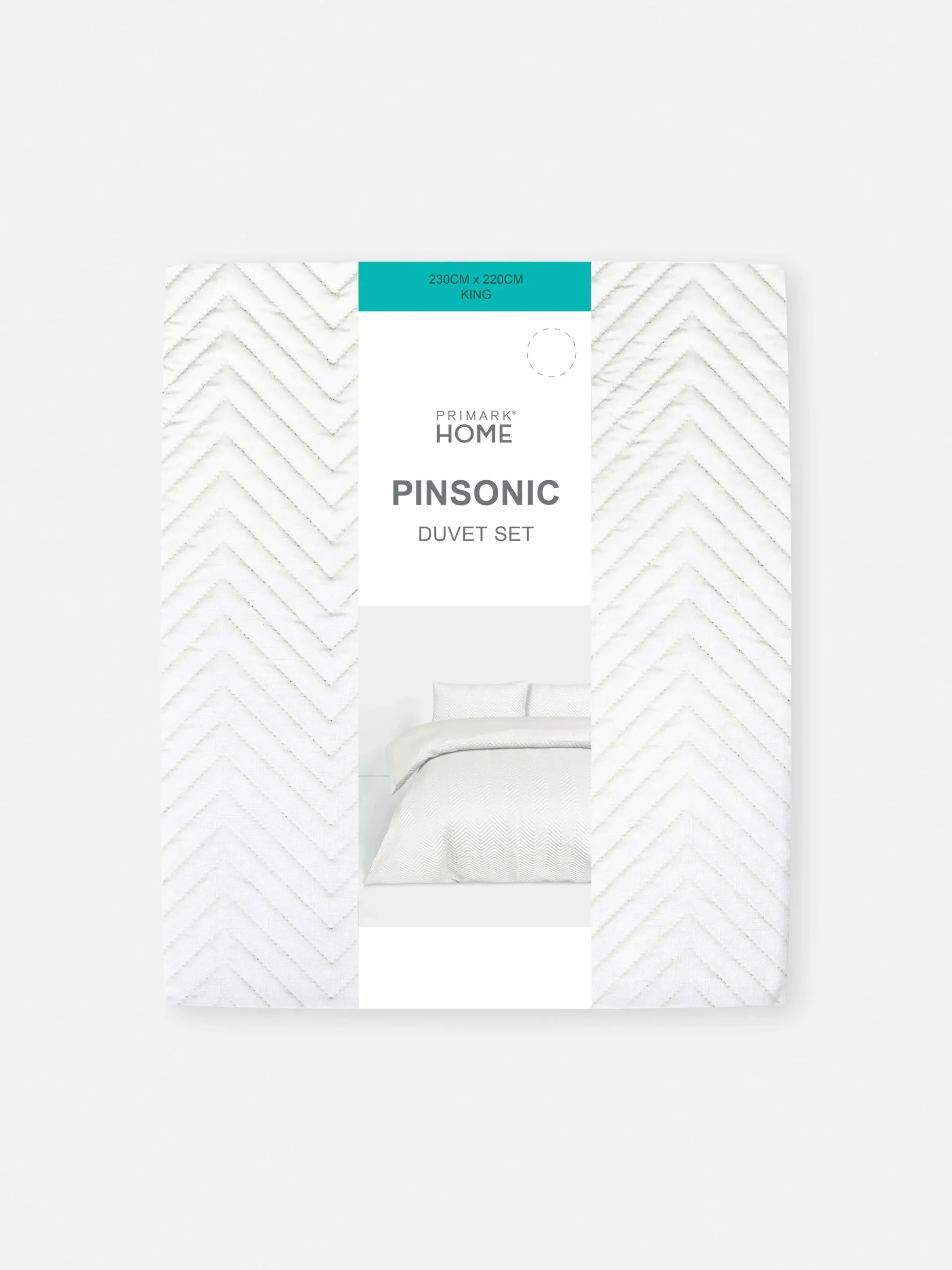 Bettwäsche Und Sets|Primark Bettwäscheset Mit Chevron-Muster, Kingsize Weiß