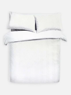 Bettwäsche Und Sets|Primark Bettwäscheset Mit Chevron-Muster, Super-Kingsize Weiß