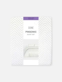 Bettwäsche Und Sets|Primark Bettwäscheset Mit Chevron-Muster, Super-Kingsize Weiß