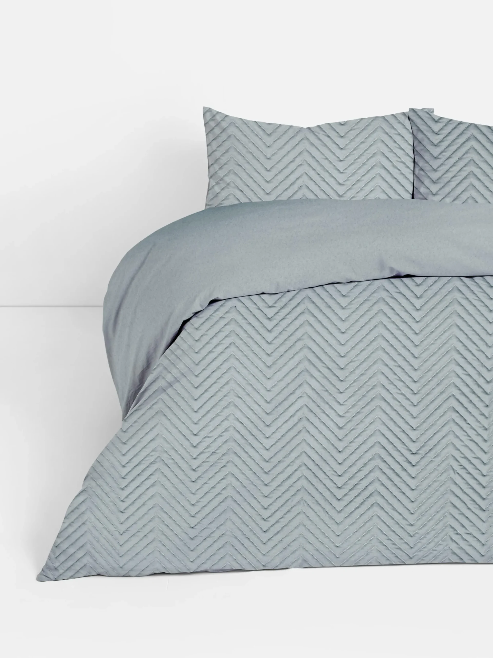 Bettwäsche Und Sets|Primark Bettwäscheset Mit Chevron-Muster, Kingsize Anthrazitfarben