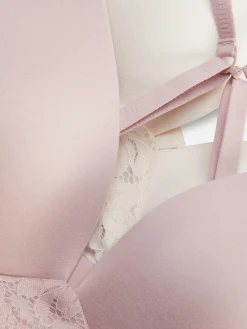 Bhs|Primark Bügellose Lounge-BHs Mit Spitzenbesatz, 2er-Pack Rosa