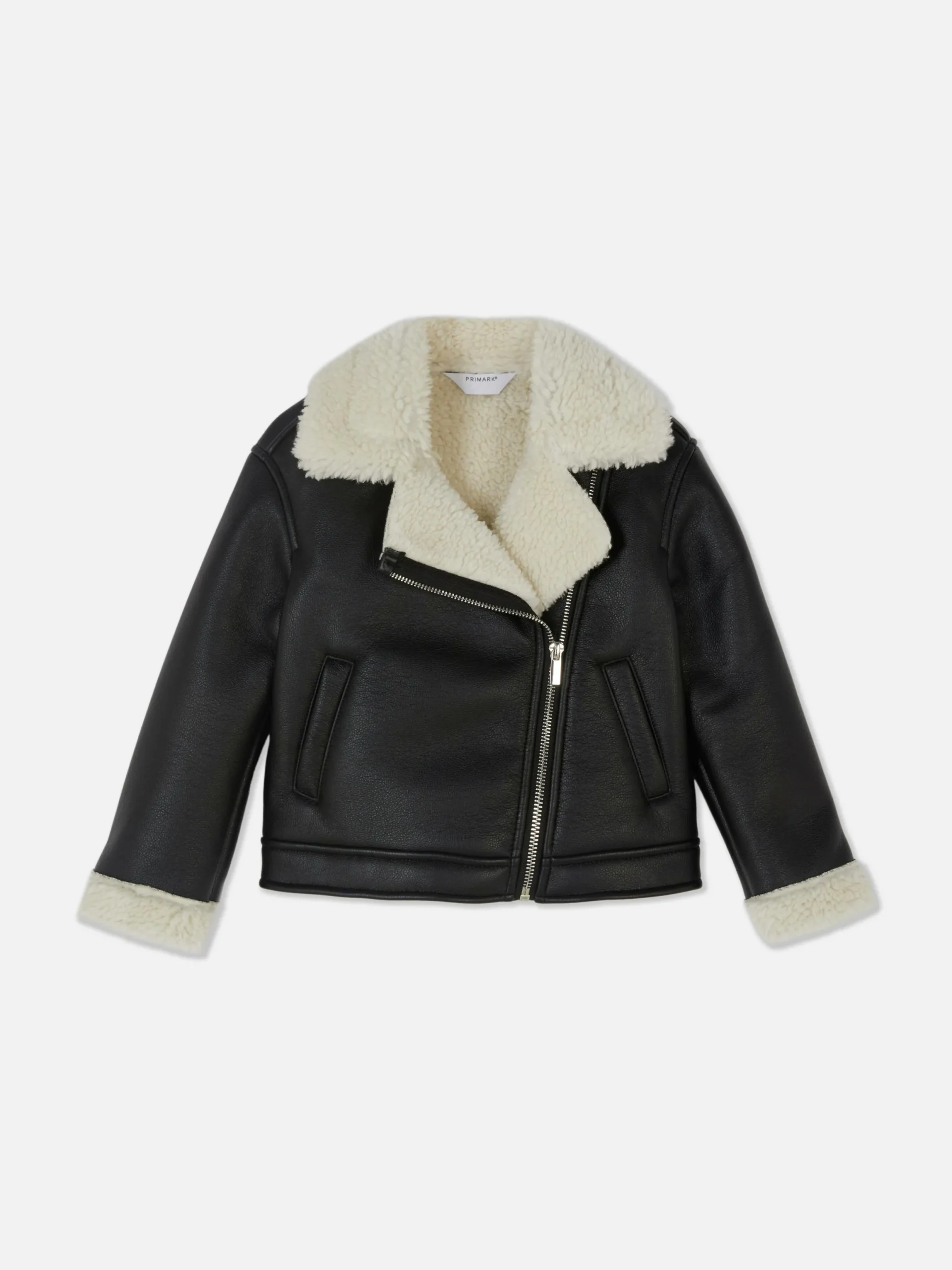 Jacken Und Mäntel|Primark Bikerjacke Aus Borg Schwarz