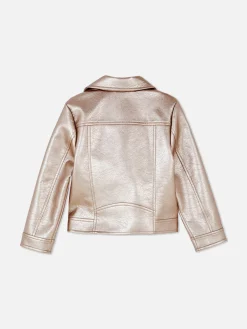 Jacken Und Mäntel|Primark Bikerjacke In Metallic-Optik Rosa