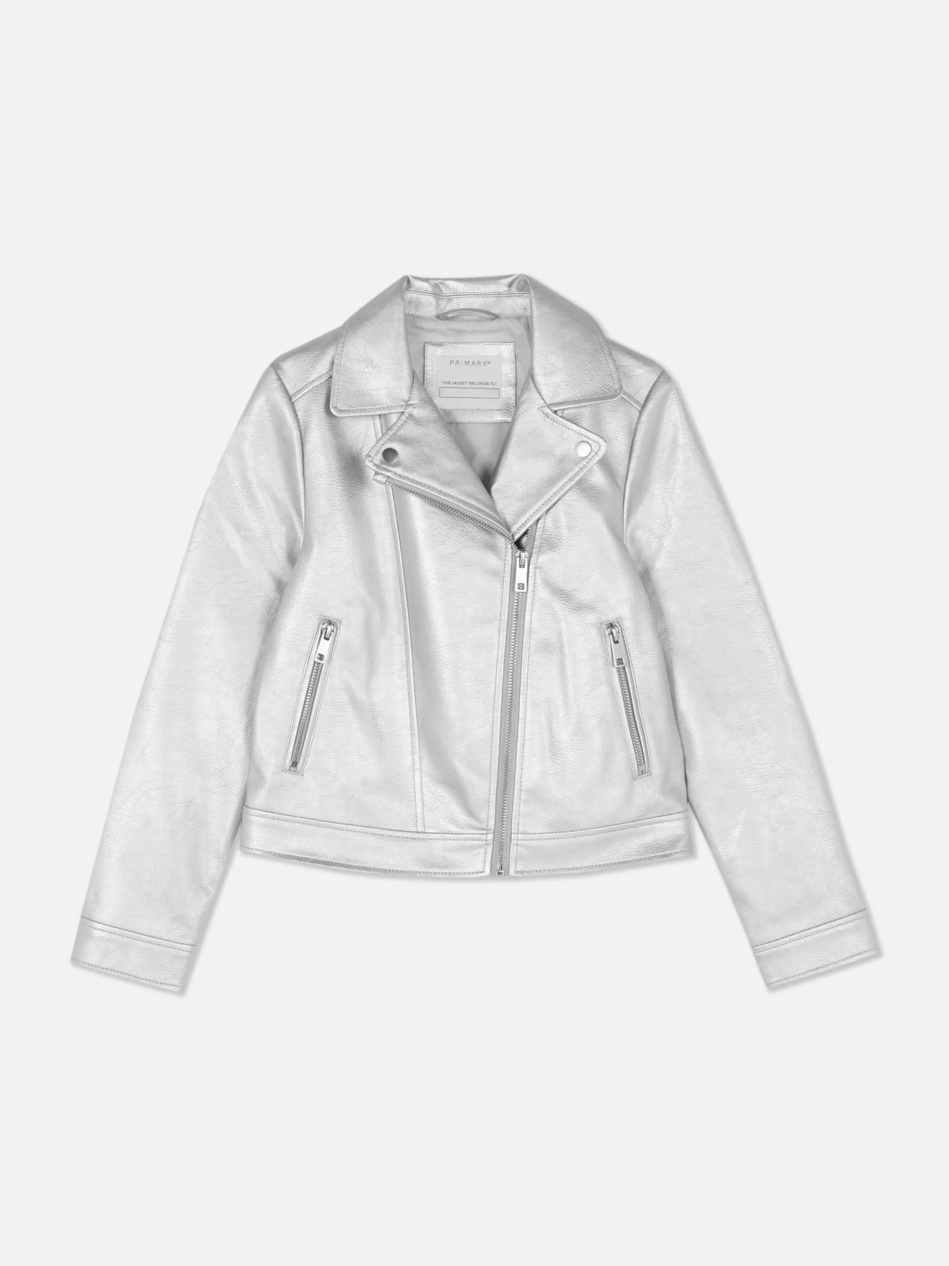 Jacken Und Mäntel|Primark Bikerjacke In Metallic-Optik Silber