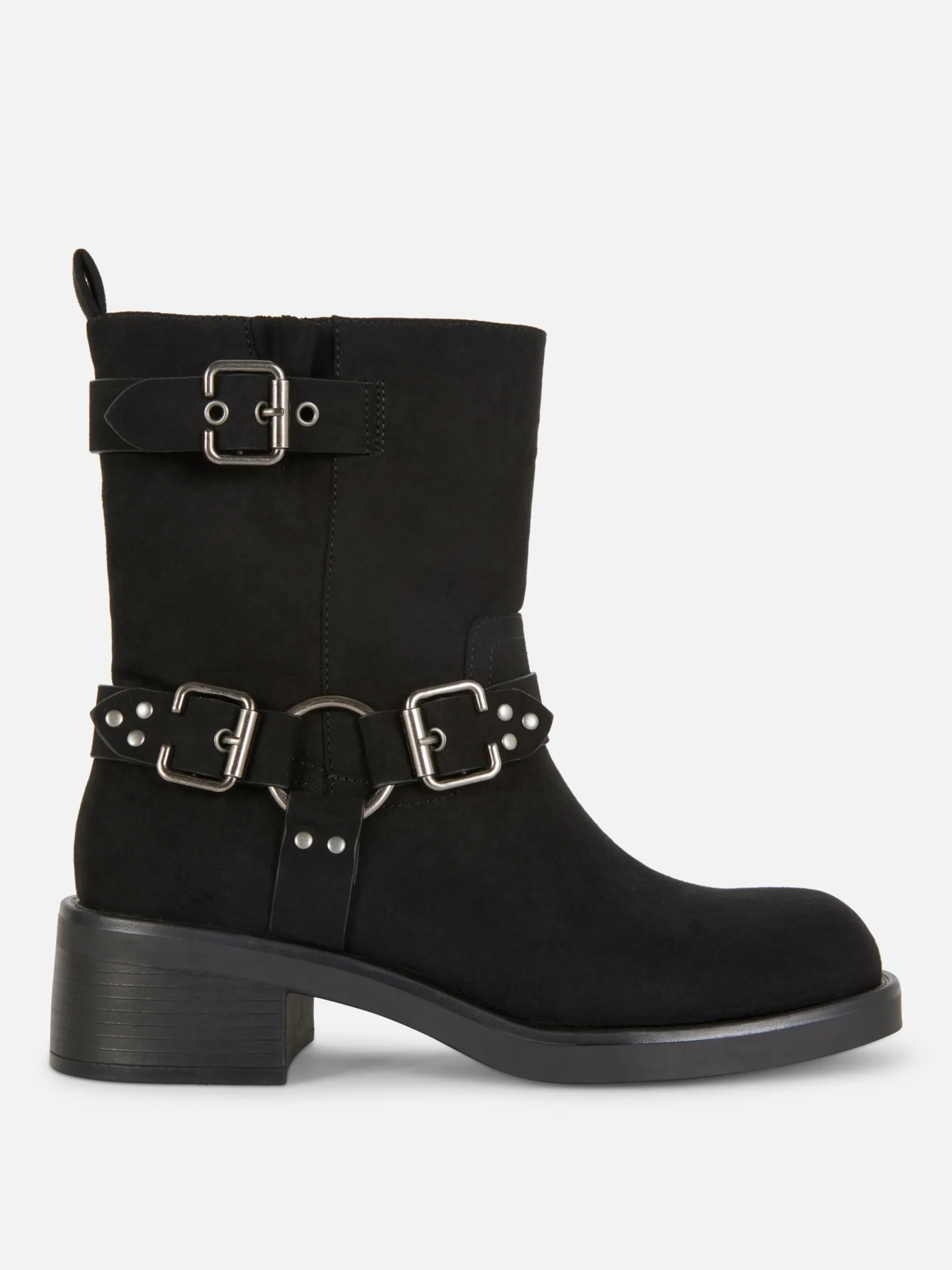 Stiefel|Primark Bikerstiefel In Wildleder-Optik Schwarz