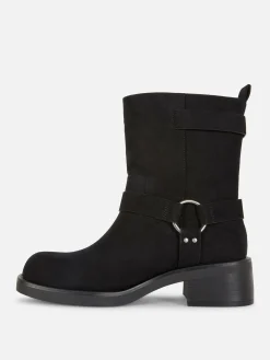 Stiefel|Primark Bikerstiefel In Wildleder-Optik Schwarz