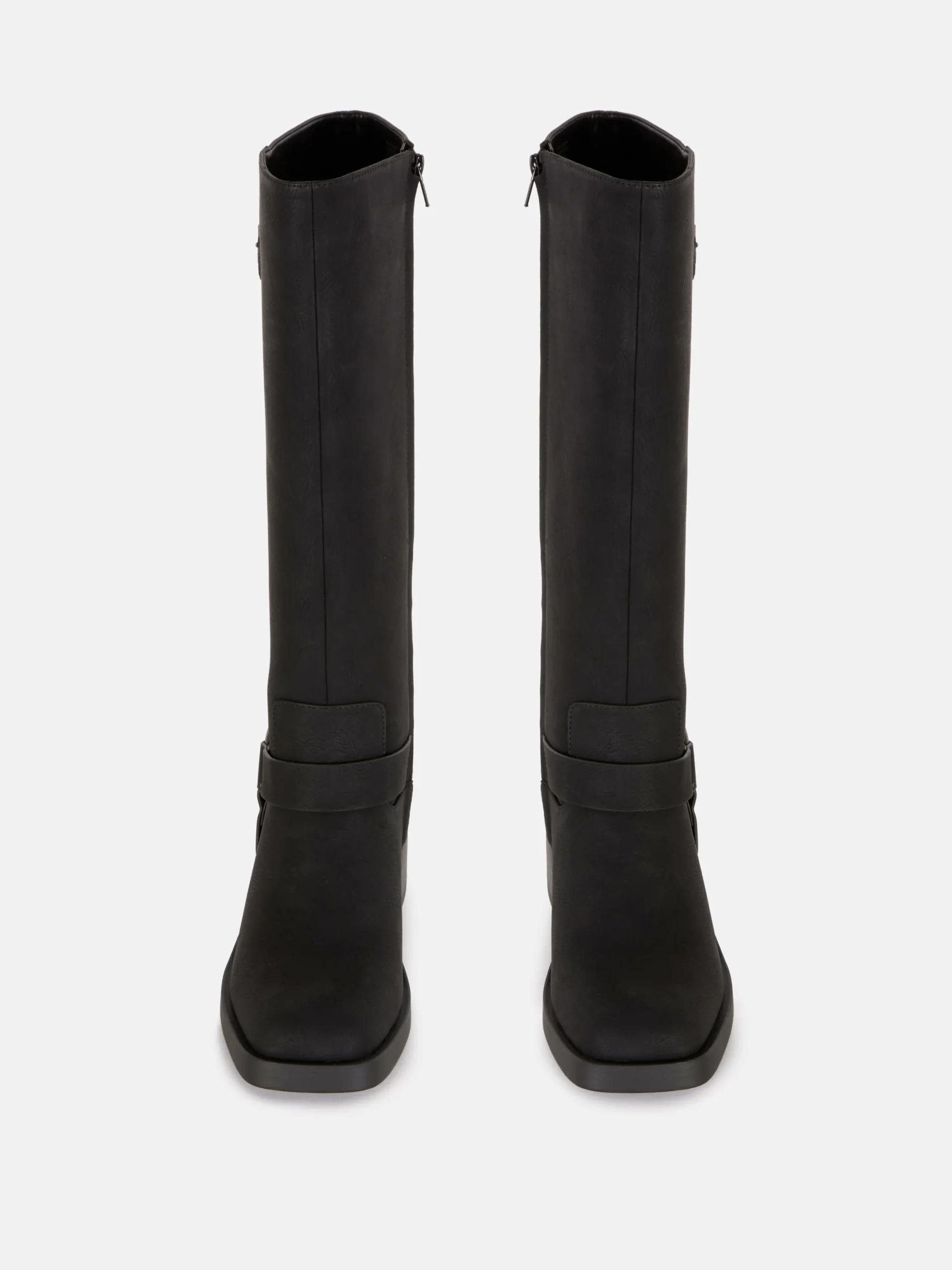 Stiefel|Primark Bikerstiefel Mit Eckiger Zehenpartie Schwarz