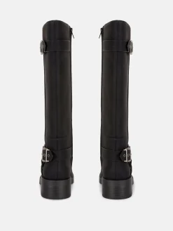 Stiefel|Primark Bikerstiefel Mit Eckiger Zehenpartie Schwarz