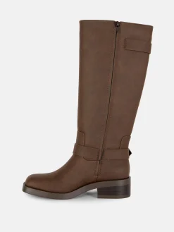 Stiefel|Primark Bikerstiefel Mit Eckiger Zehenpartie Schokoladenbraun