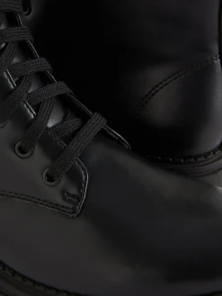 Stiefel|Primark Bikerstiefel Zum Schnüren Schwarz