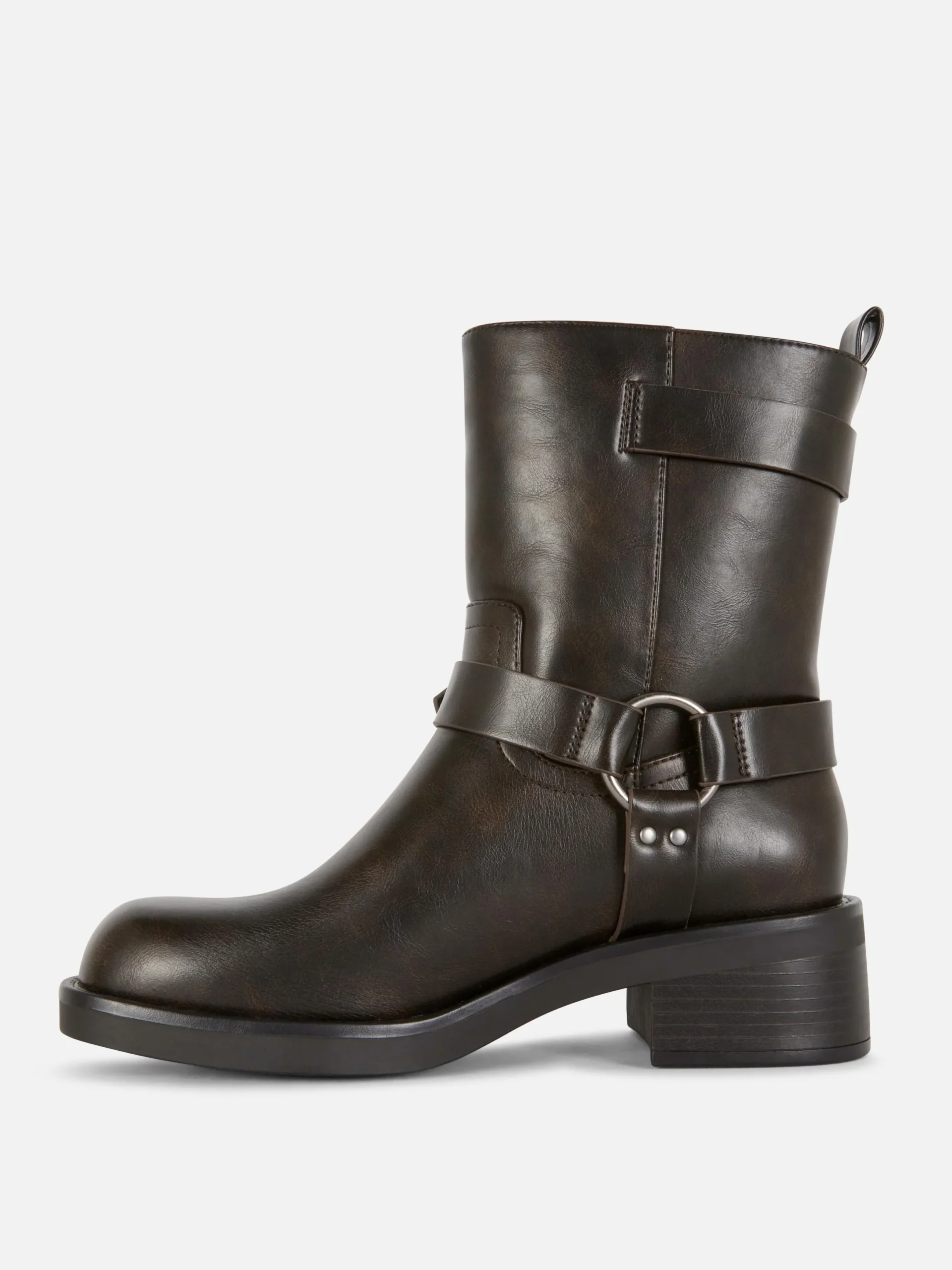 Stiefel|Primark Bikerstiefeletten Aus Kunstleder Braun