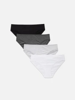 Slips|Primark Bikini-Slips, 4er-Pack Schwarz/Weiß
