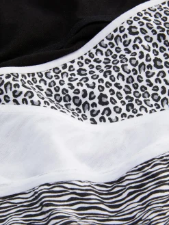 Slips|Primark Bikinislips Für Den Alltag, 4er-Pack Schwarz/Weiß