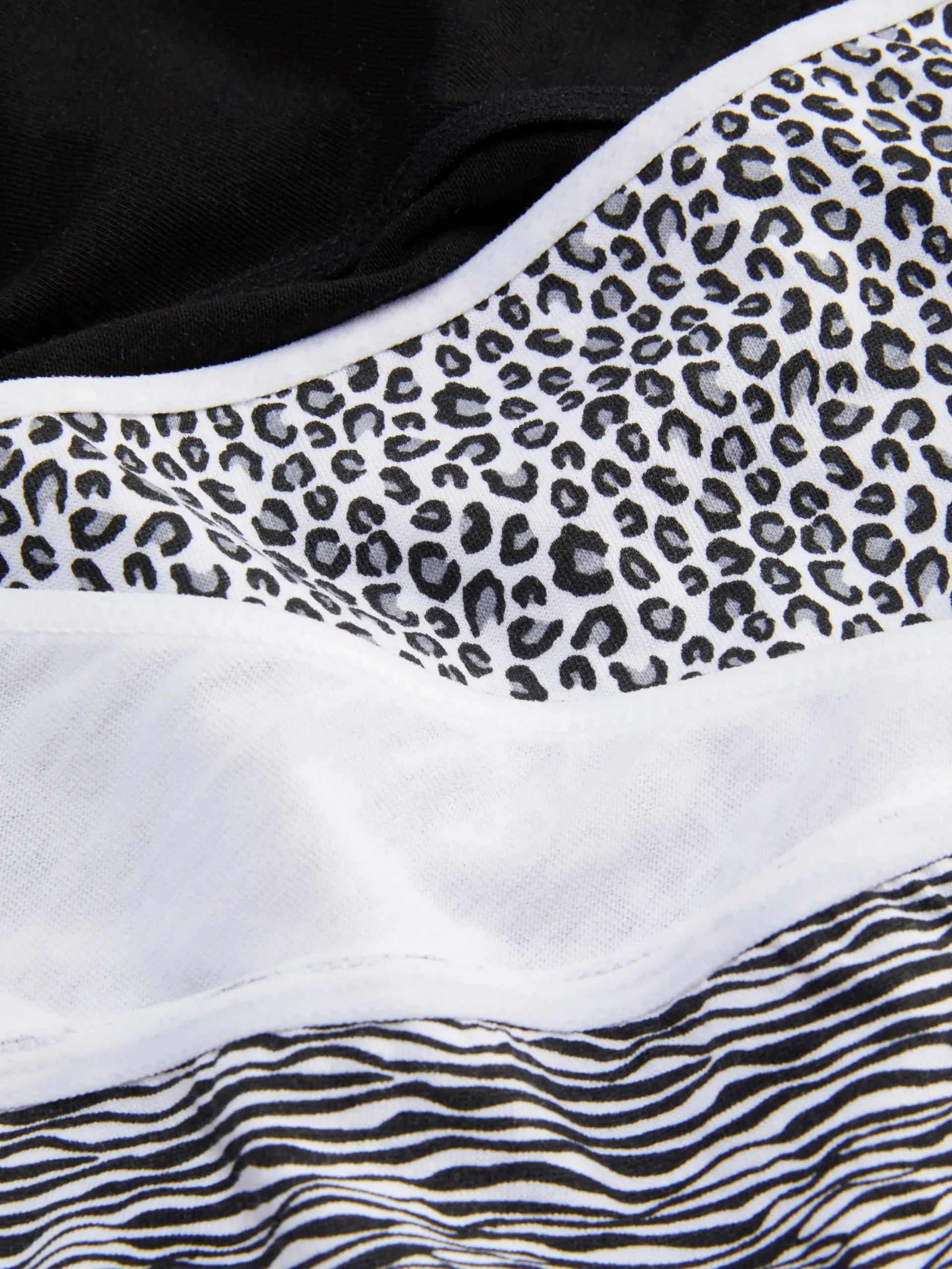 Slips|Primark Bikinislips Für Den Alltag, 4er-Pack Schwarz/Weiß