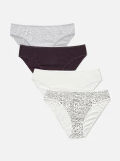 Slips|Primark Bikinislips Für Den Alltag, 4er-Pack Pflaumenblau