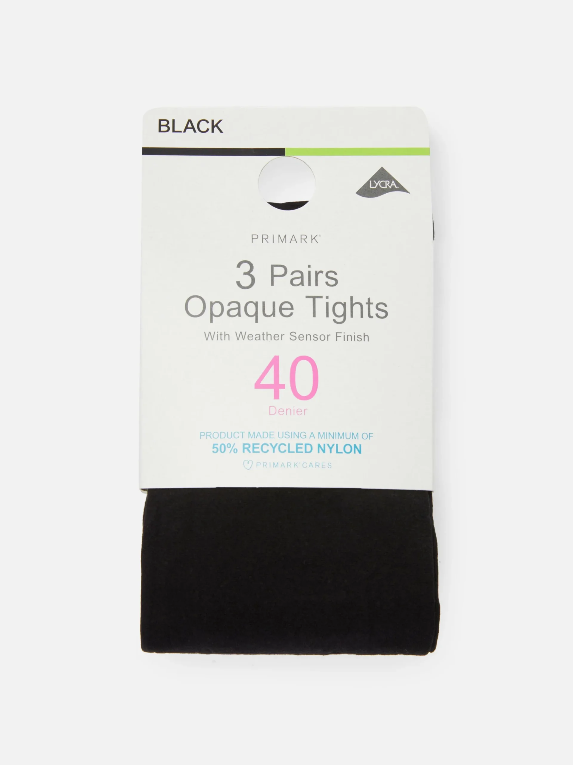 Strumpfhosen|Primark Blickdichte Strumpfhose, 40 Den, 3er-Pack Schwarz