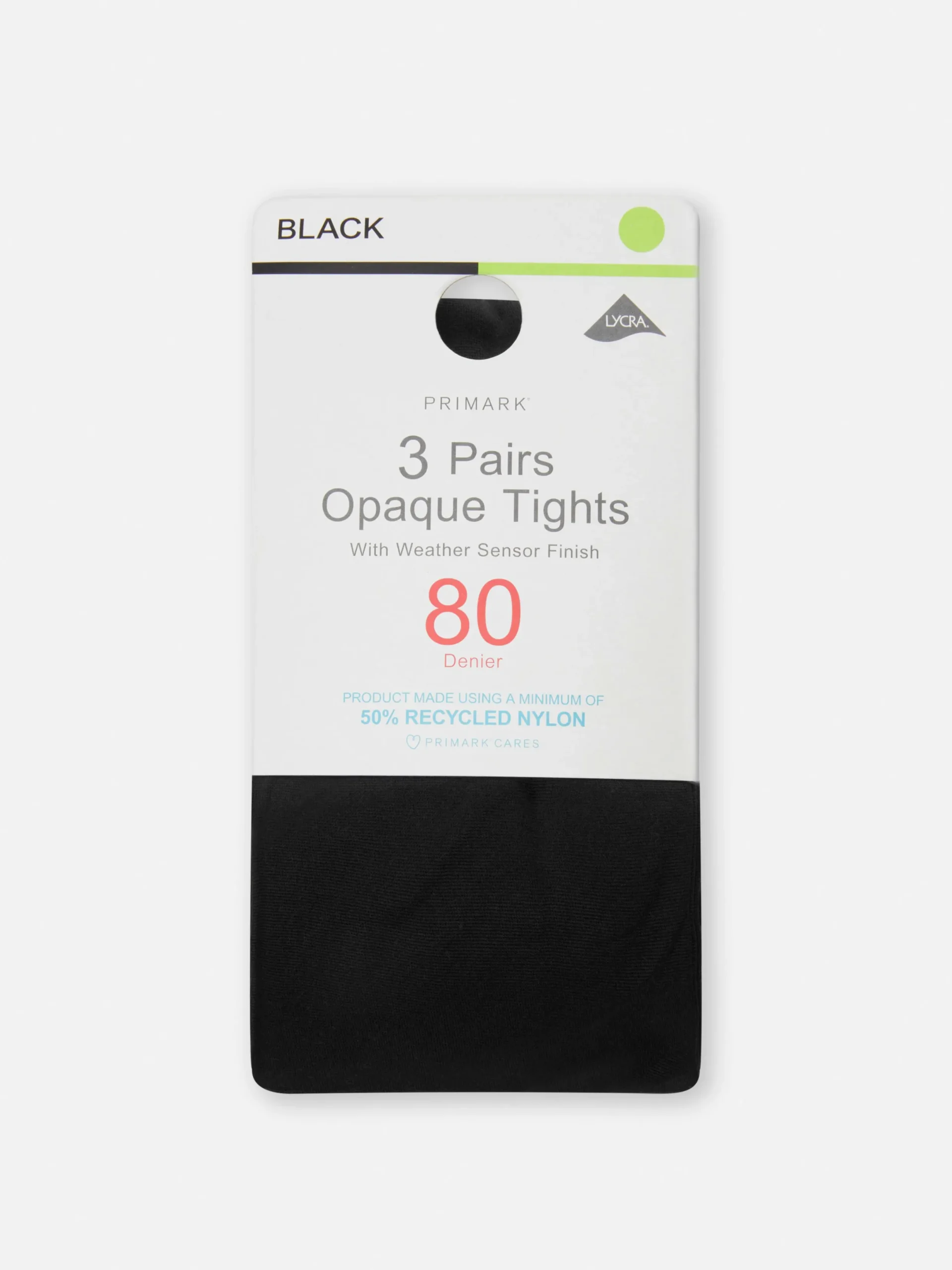 Strumpfhosen|Primark Blickdichte Strumpfhose, 80 Den, 3er-Pack Schwarz