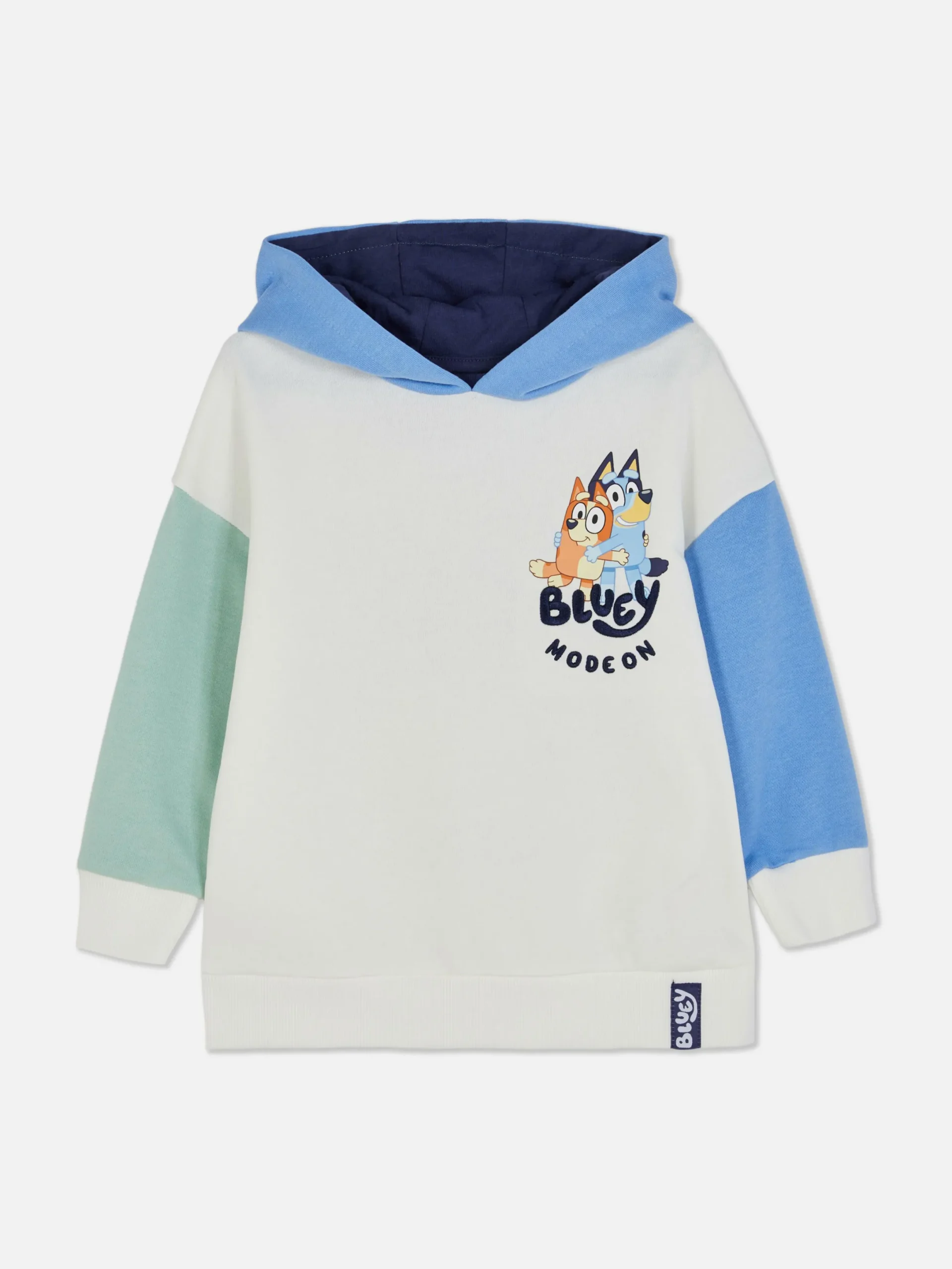 Hoodies Und Sweatshirts|Primark „Bluey“ Hoodie In Blockfarben Ecrufarben