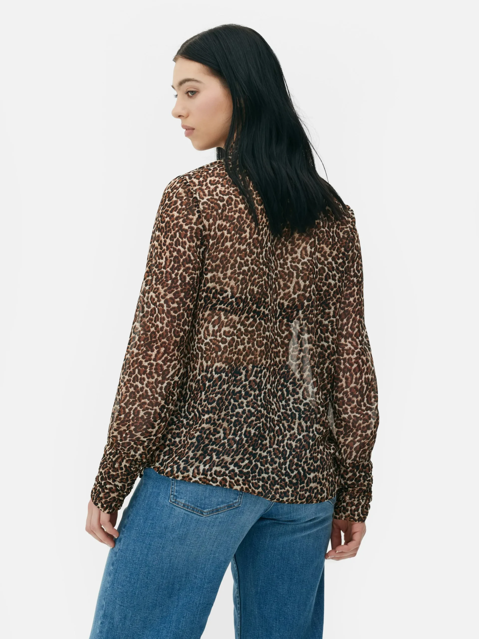 Blusen|Primark Bluse Mit Halsschleife Und Knopfleiste Braun