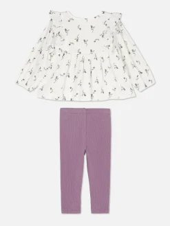Sets Und Outfits|Primark Bluse Und Gerippte Leggings Mit Blumenmuster Im Set Multi
