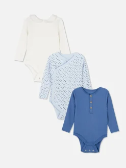 Bodys Und Westen|Primark Bodys Mit Verschiedenen Mustern, 3er-Pack Blau